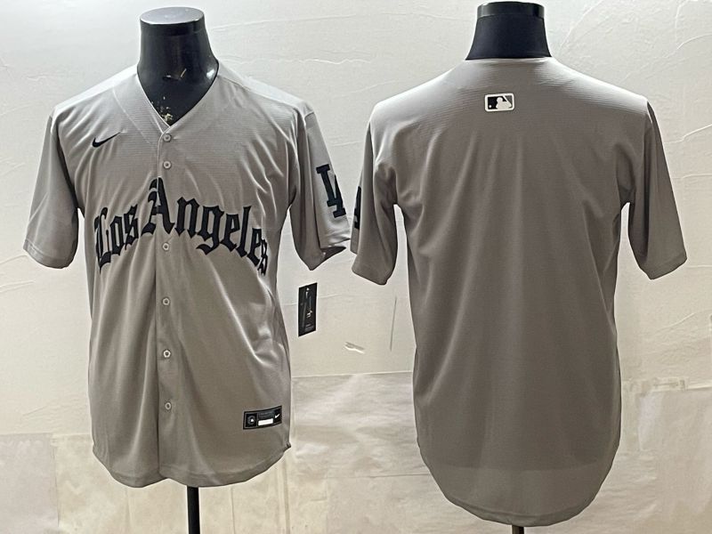 Men 2026 Los Angeles Dodgers Blank Grey Five generations Nike MLB Jersey style 001